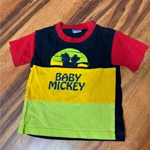Disney Baby Mickey Red, Yellow, and Black T-Shirt